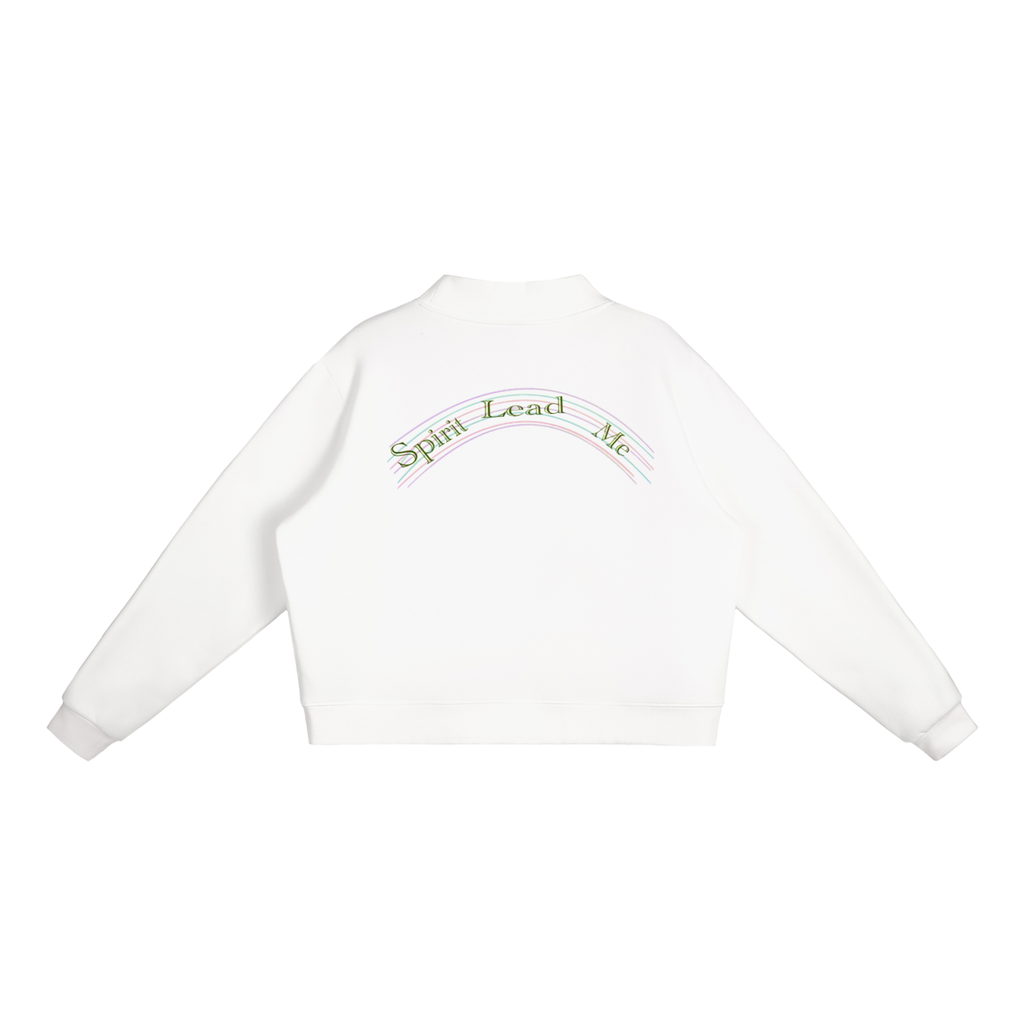 Essential Fleece Mock-Neck Crew Sweatshirt