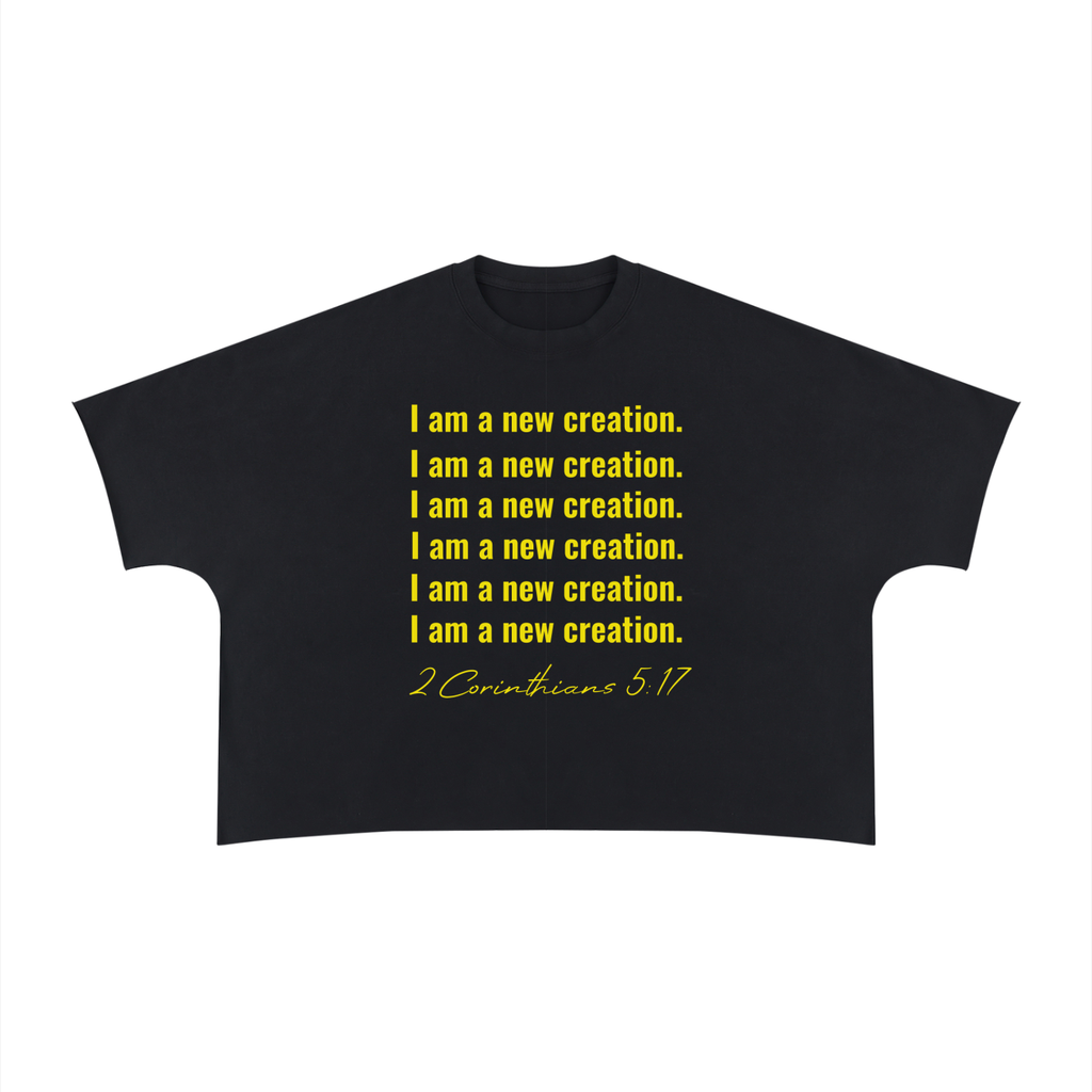 Unisex Heavyweight Boxy Raw Edge T-Shirt