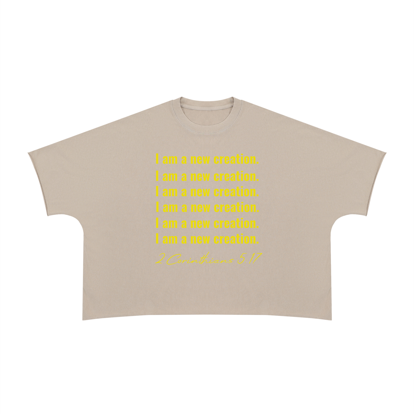 Unisex Heavyweight Boxy Raw Edge T-Shirt