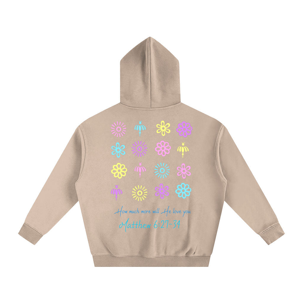 how much more will He love you Oversize Fleeced Hoodie