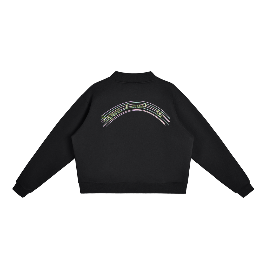 Essential Fleece Mock-Neck Crew Sweatshirt
