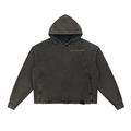 Vintage Washed Frayed-Hem Hoodie