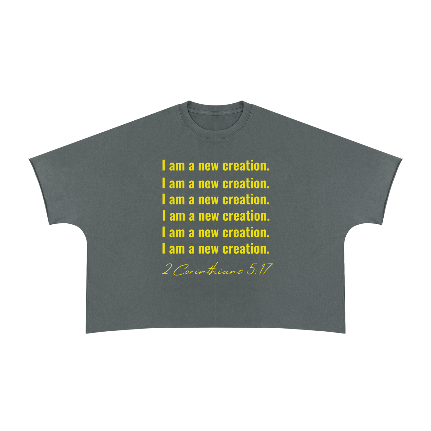 Unisex Heavyweight Boxy Raw Edge T-Shirt