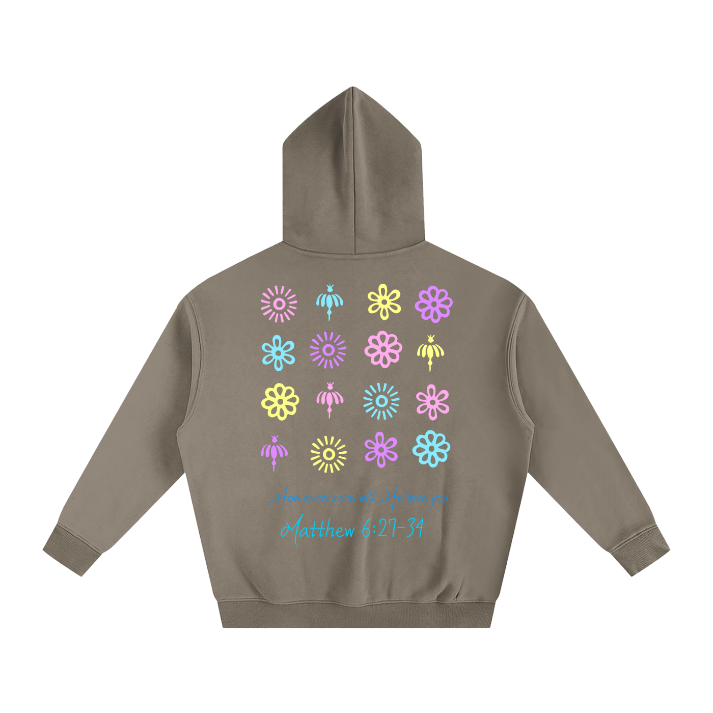 how much more will He love you Oversize Fleeced Hoodie