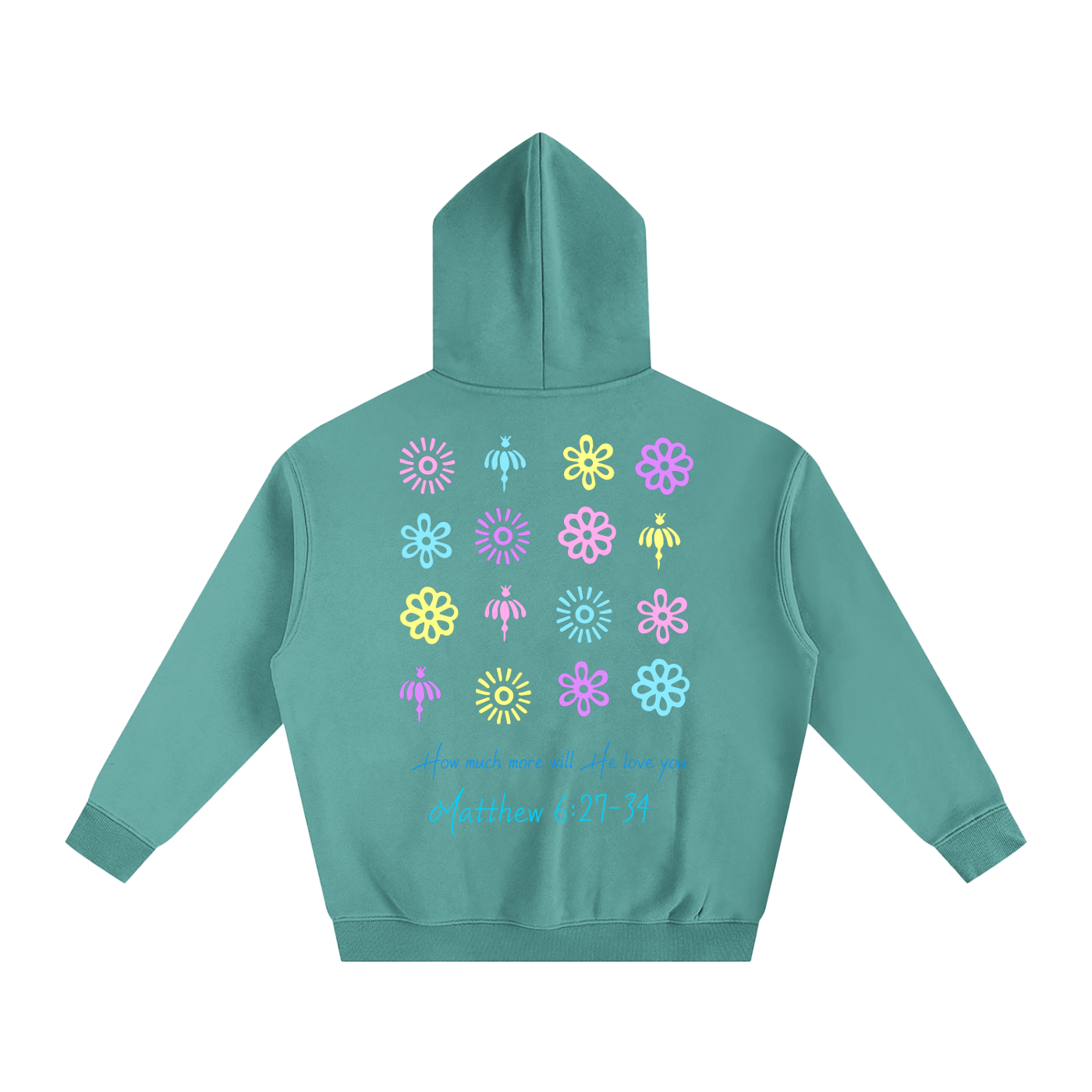 how much more will He love you Oversize Fleeced Hoodie