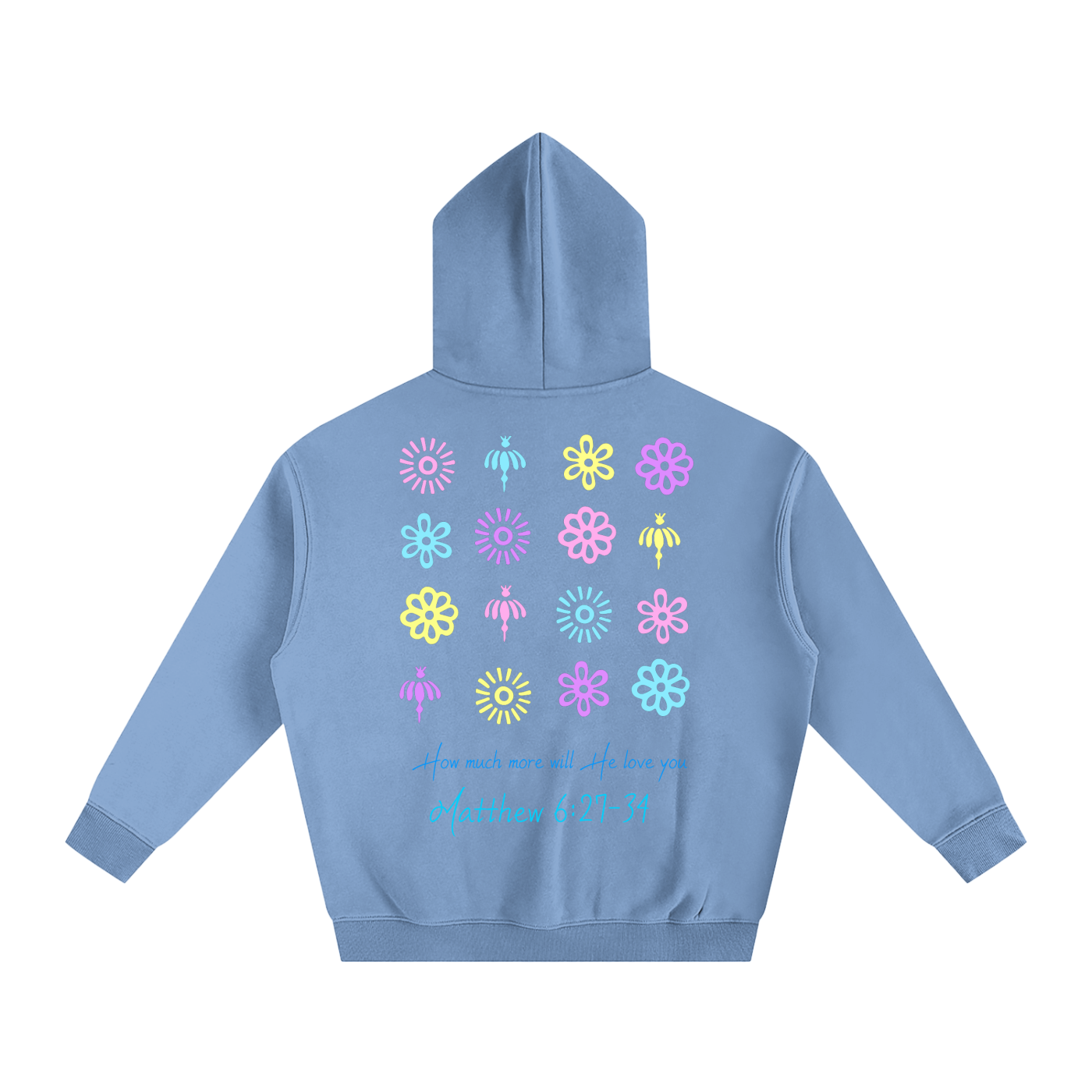 how much more will He love you Oversize Fleeced Hoodie