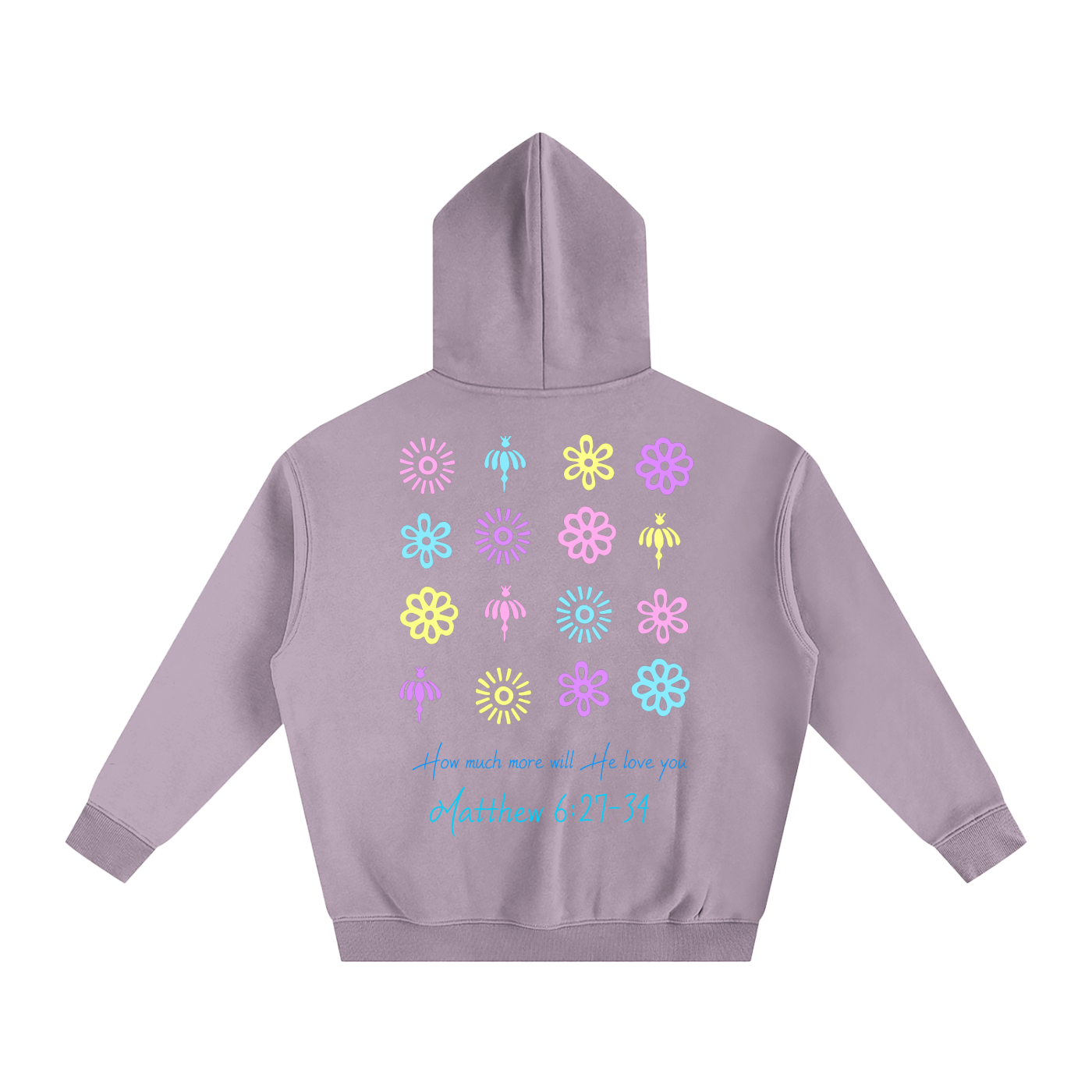 how much more will He love you Oversize Fleeced Hoodie