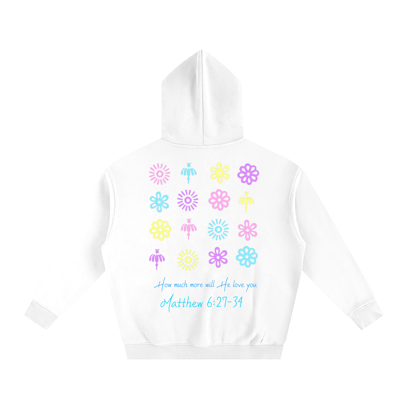 how much more will He love you Oversize Fleeced Hoodie
